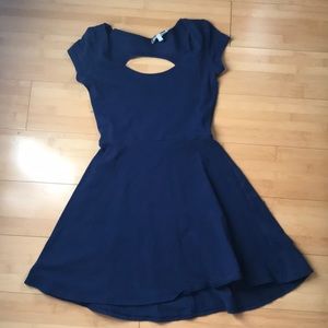 Navy blue skater dress